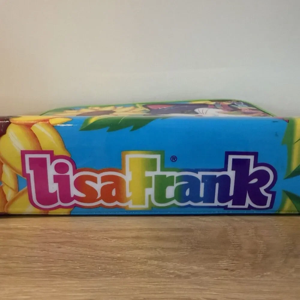 Vintage LISA FRANK 3-Ring Binder Zipper Cats Kitty Sunflower 90s Y2K Large
